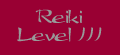 Reiki Level III